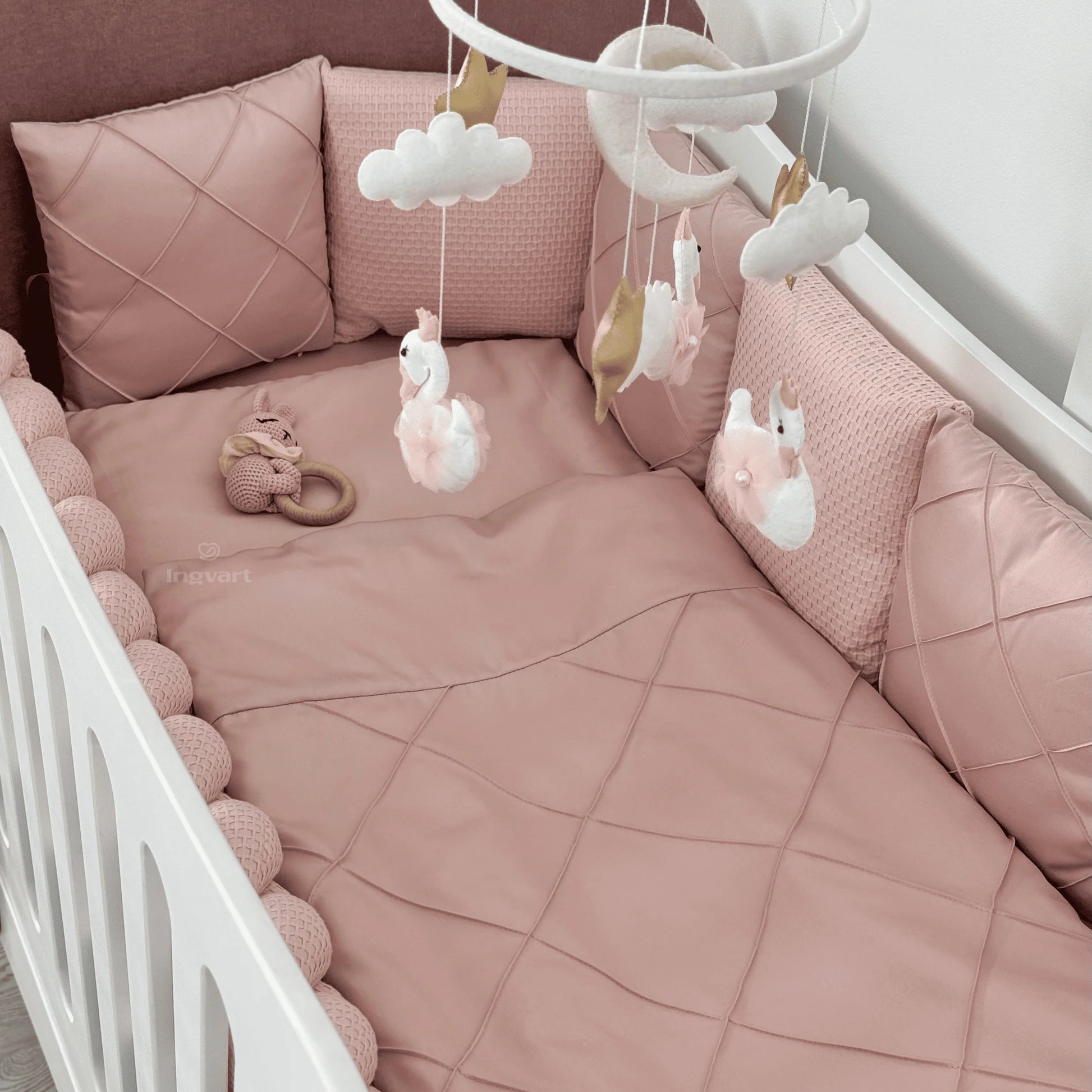 Satīna Gultas Veļas Komplekts "Platīns" dusty rose - N1 Home