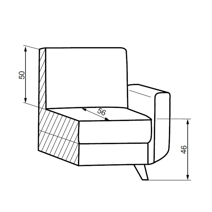 Dīvāns Aramo 228/85/90 cm Milton 23