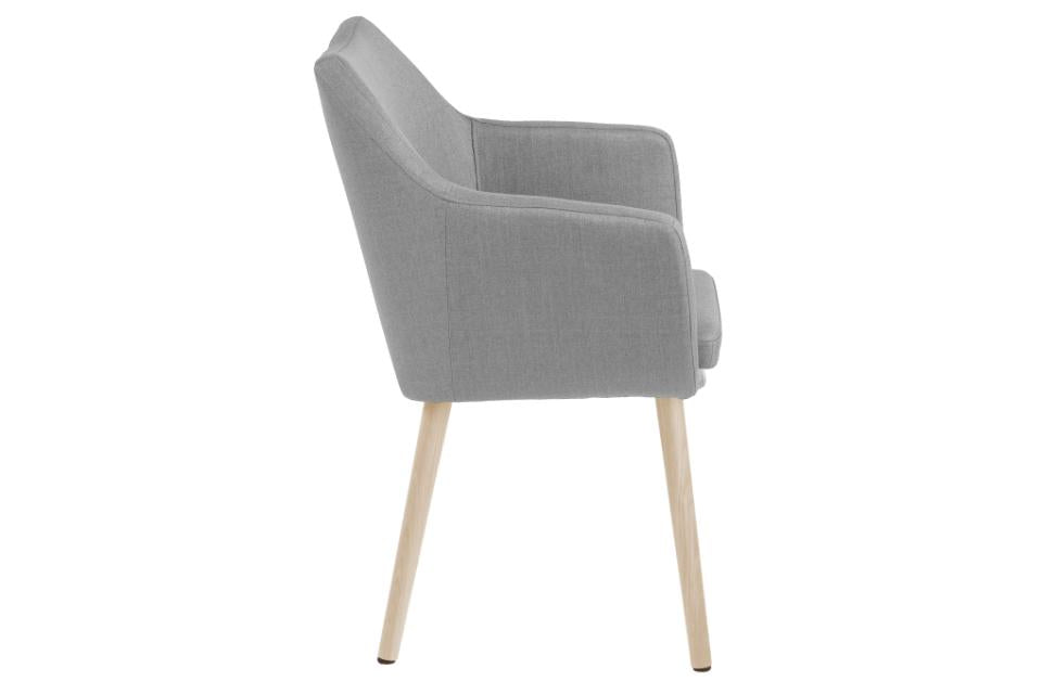 Krēsls Nor 58/58/84 cm gaiši pelēks/balts ozols - N1 Home