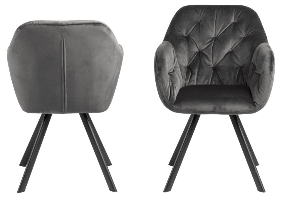 Krēsls Lols 57/61/81 cm tumši pelēks - N1 Home