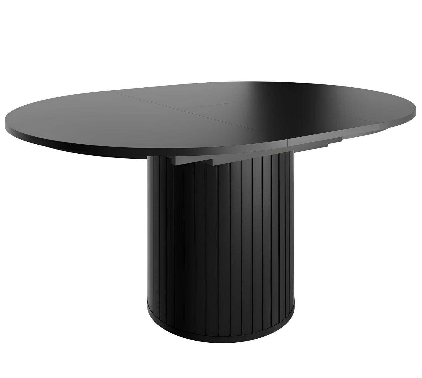 Galds Zanto 120-160/120/75 cm melns