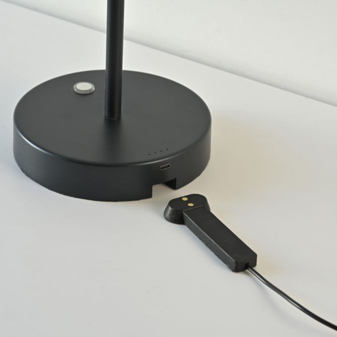 Galda lampa PURE Falling Rings 32/13/13 cm melnā pērle / dimants