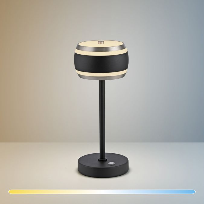 Galda lampa PURE Falling Rings 32/13/13 cm melnā pērle / dimants