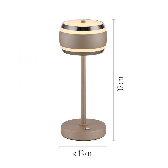 Galda lampa PURE Falling Rings  32/13/13 cm bronza/tumšs hroms