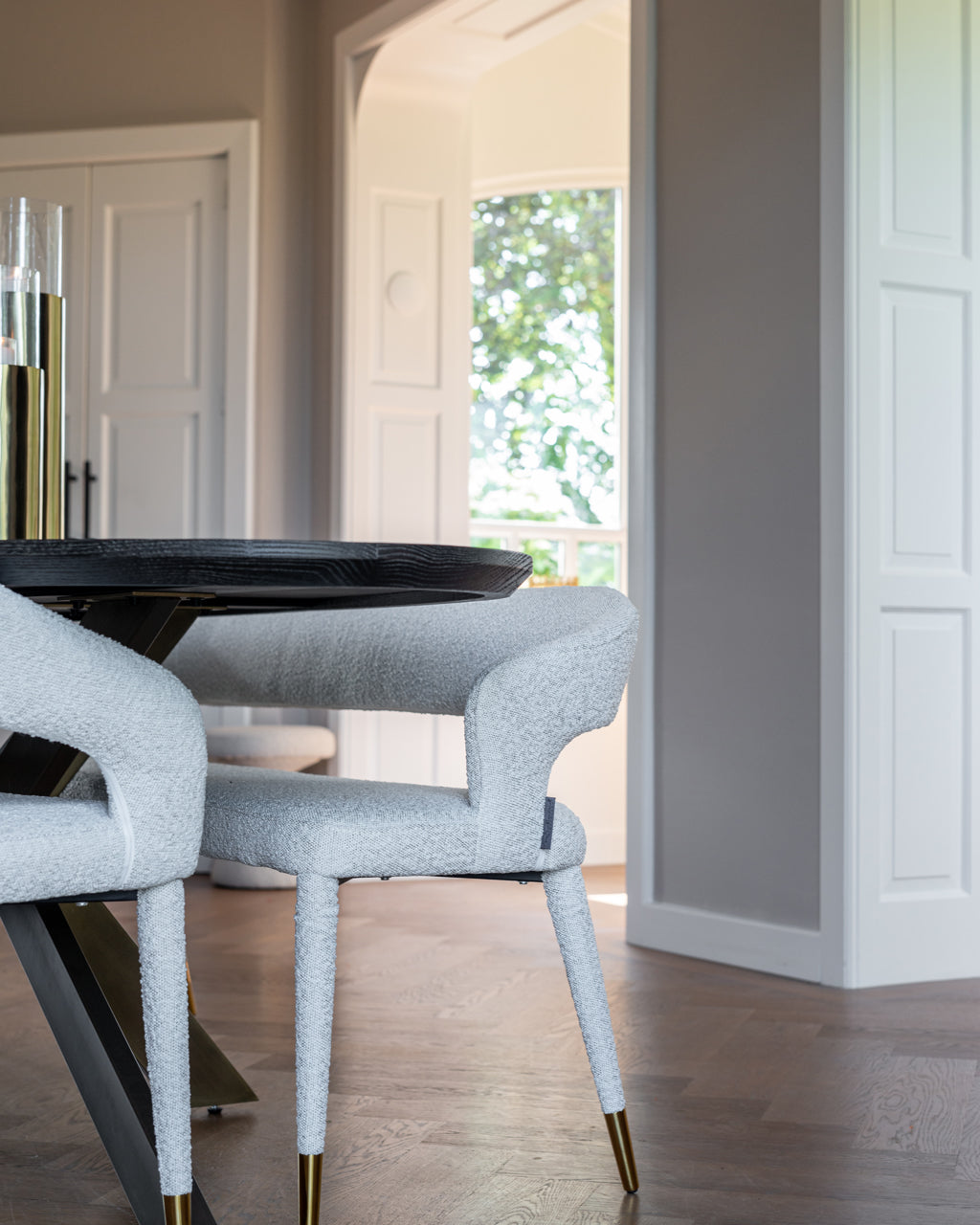 Galds Blackbone Brass black rustic Richmond Interiors 76/230/100 cm melns/bronza - N1 Home