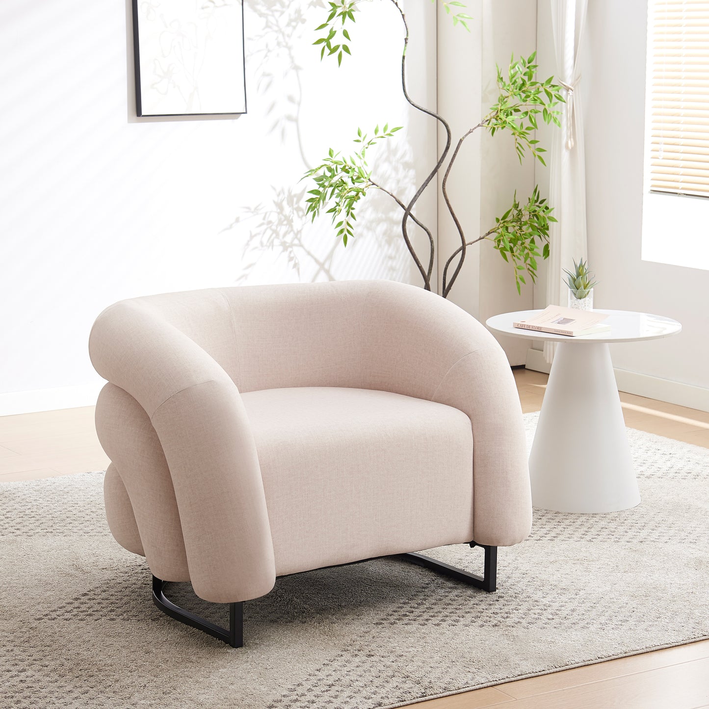 Krēsls Flossa 65/85/78 cm krēms - N1 Home