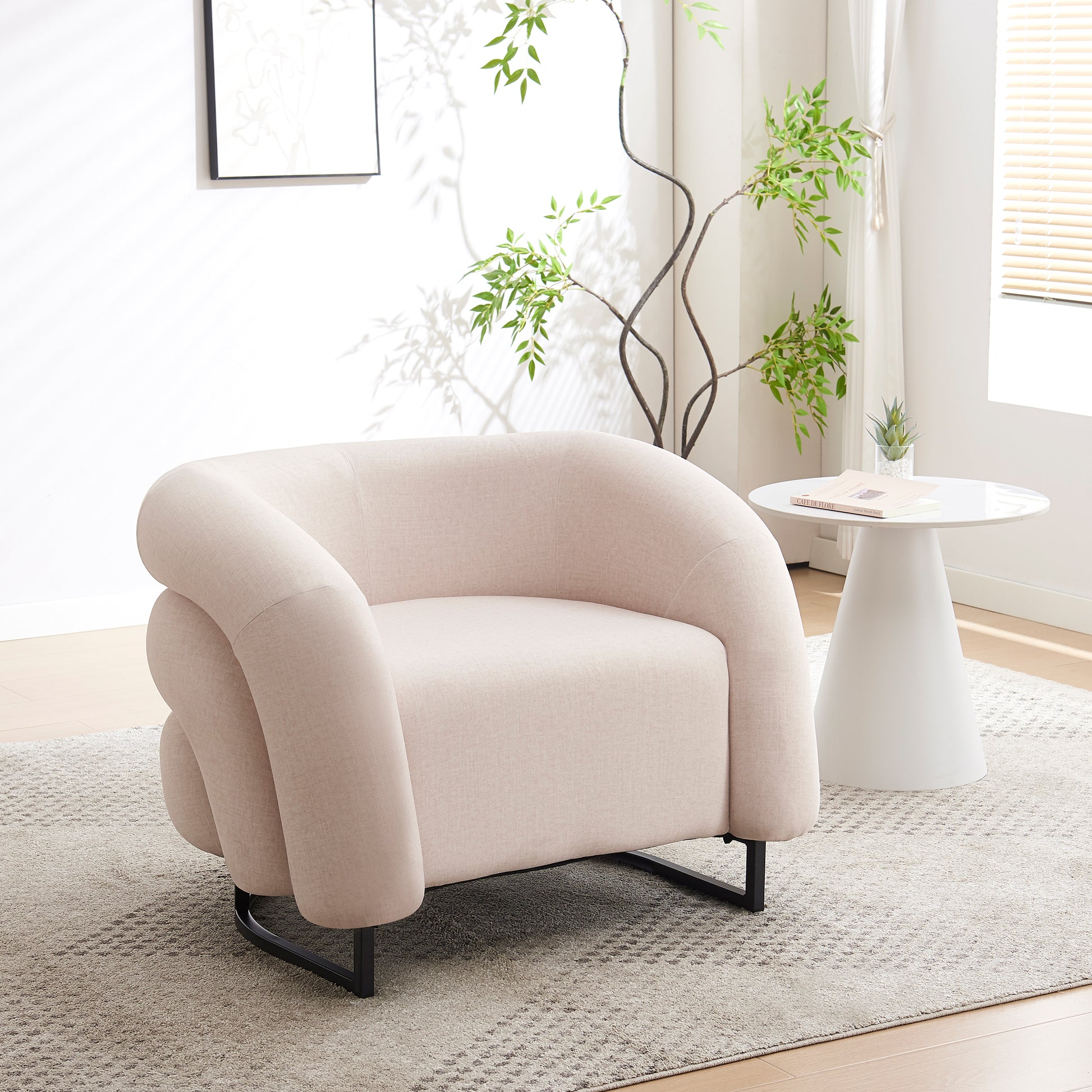 Krēsls Flossa 65/85/78 cm krēms - N1 Home