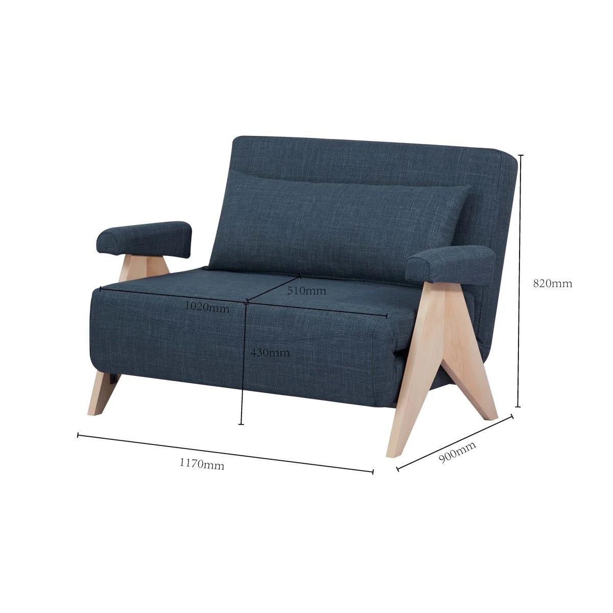 Krēsls Sola 83/91/84 cm melns - N1 Home