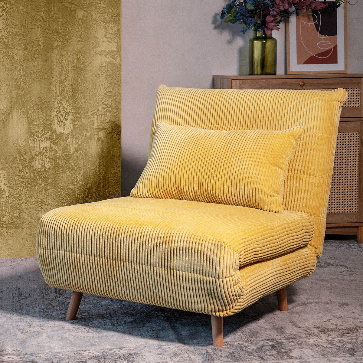 Krēsls Sola 83/91/84 cm sinepes - N1 Home