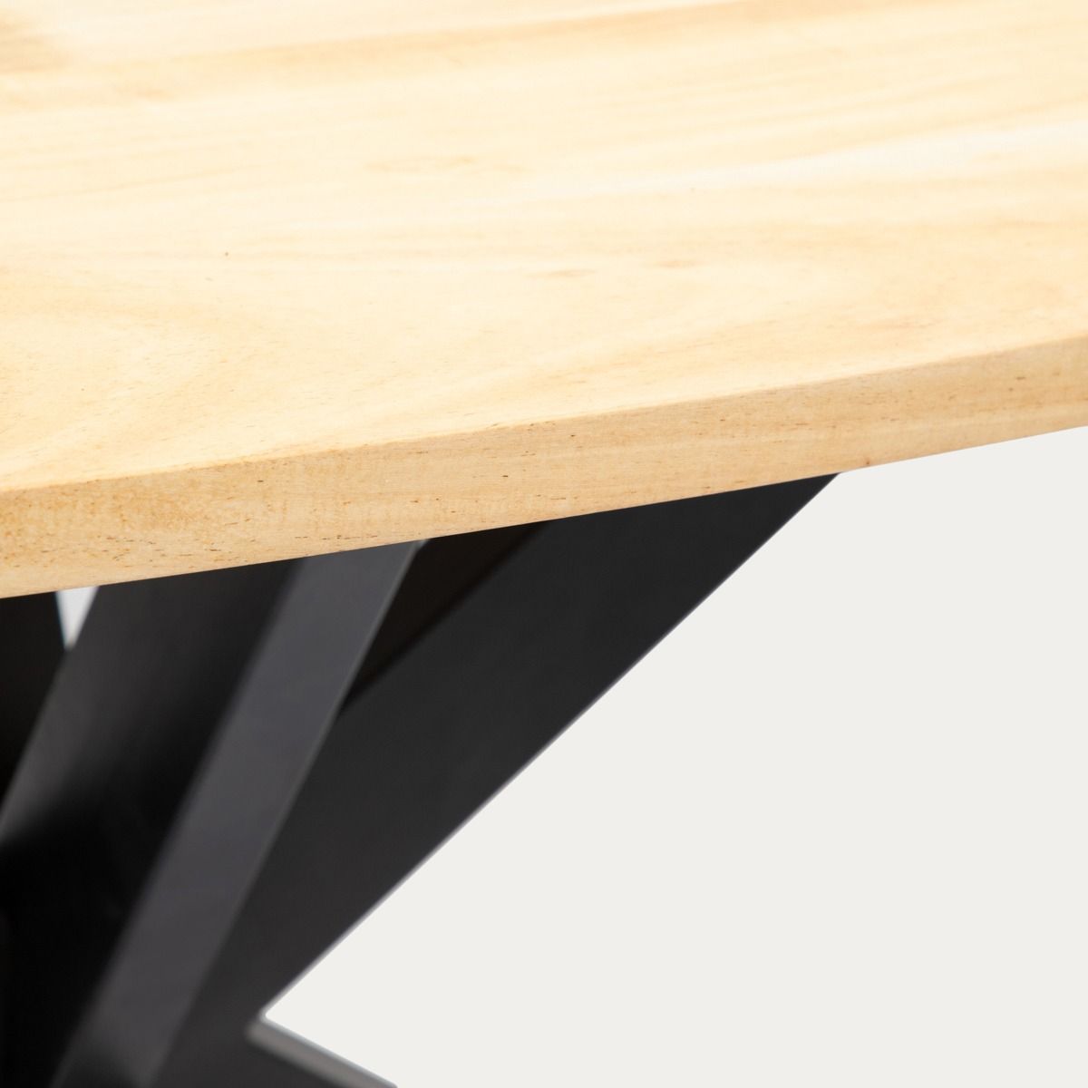 Galds Grola 160/80/76 cm dabīgs/melns