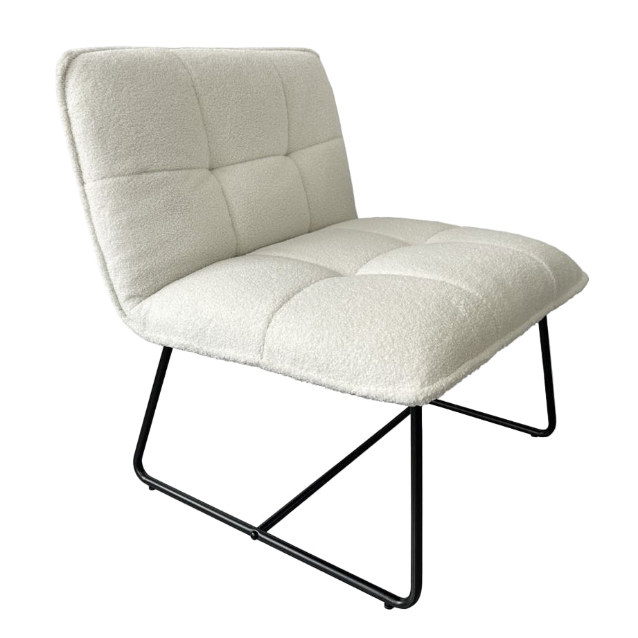 Krēsls Nelo Teddy Bukle 63/69/77 cm balts