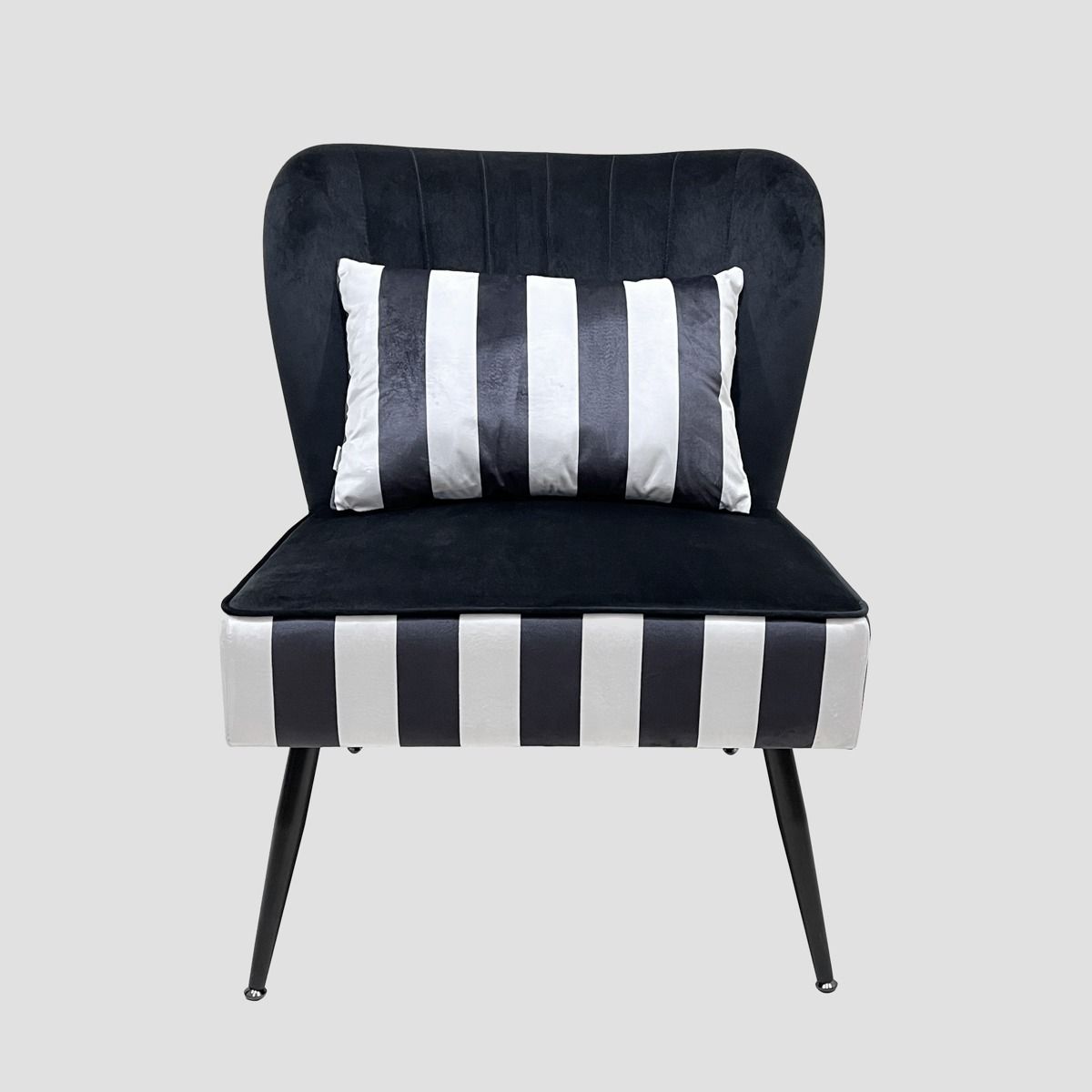 Krēsls Evoya 71/75/86 cm melns/balts