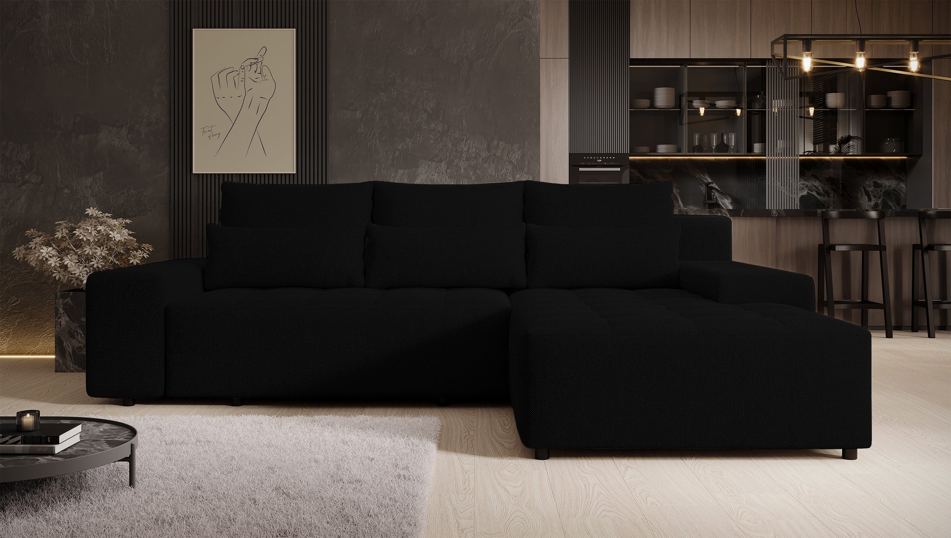 Dīvāns Nalura 268/88/184 cm Aragon 99 - N1 Home