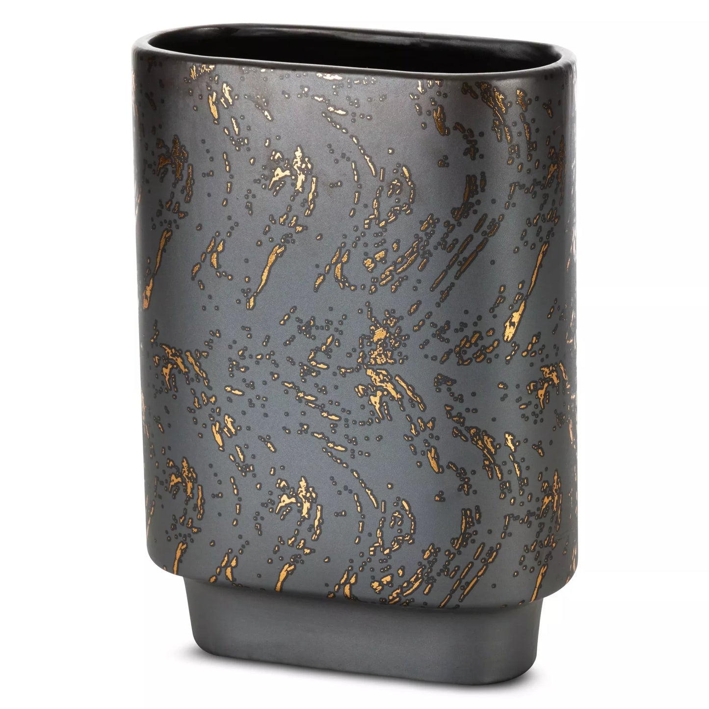 Dekoratīva vāze Aria 20/10/28; 19/10/23 cm grafīts/zelts - N1 Home