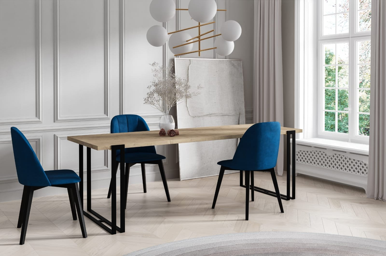 Galds Rino 160-260/90/76 cm craft ozols - N1 Home