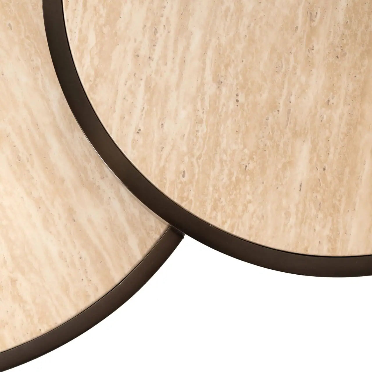 Kafijas galds Ronson beige (Set of 2) Richmond Interiors 38,5/119/119 cm bronza - N1 Home