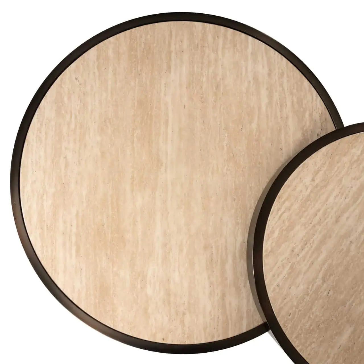 Kafijas galds Ronson beige (Set of 2) Richmond Interiors 38,5/119/119 cm bronza - N1 Home