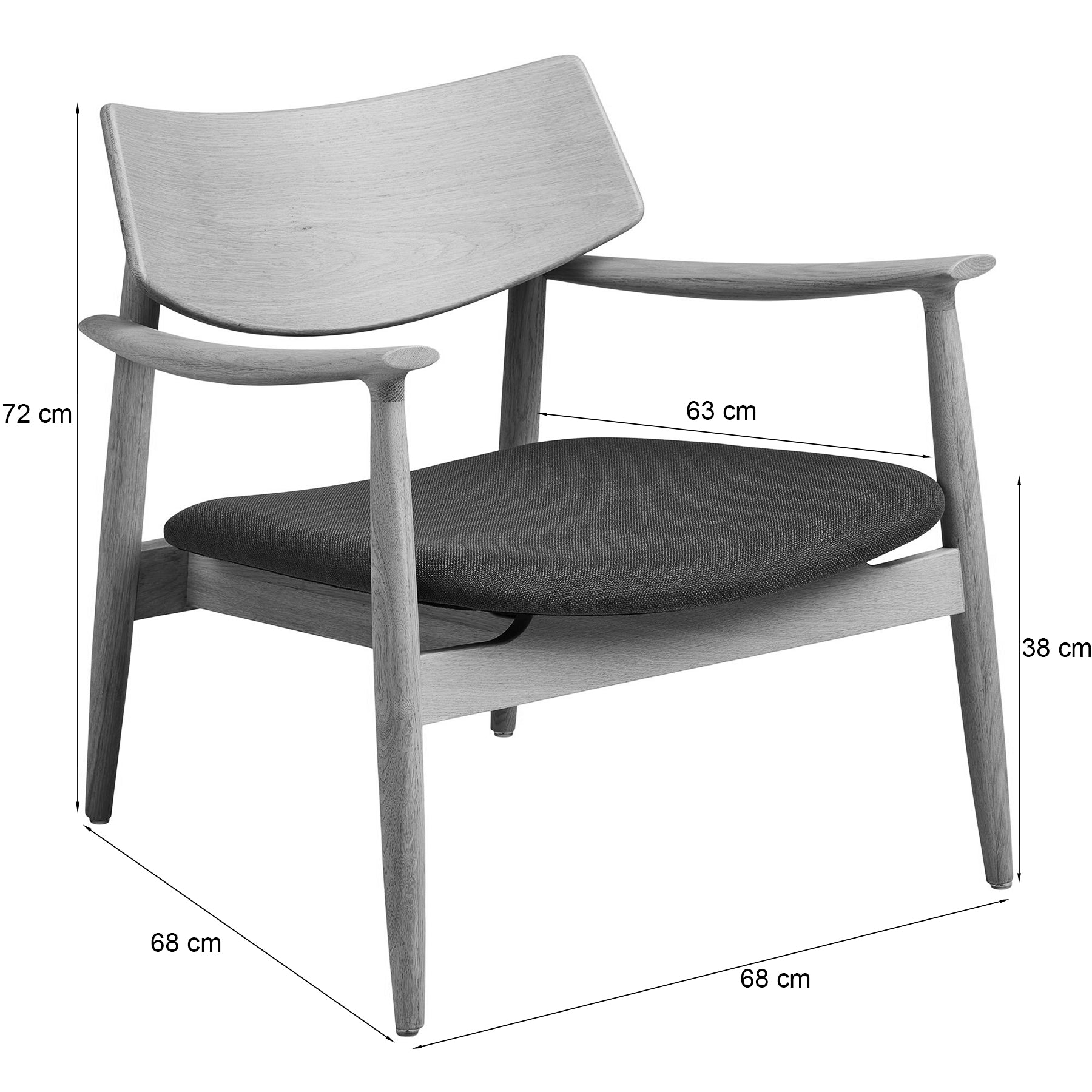 Krēsls Clours 72/68/68 cm ozols/brūns - N1 Home