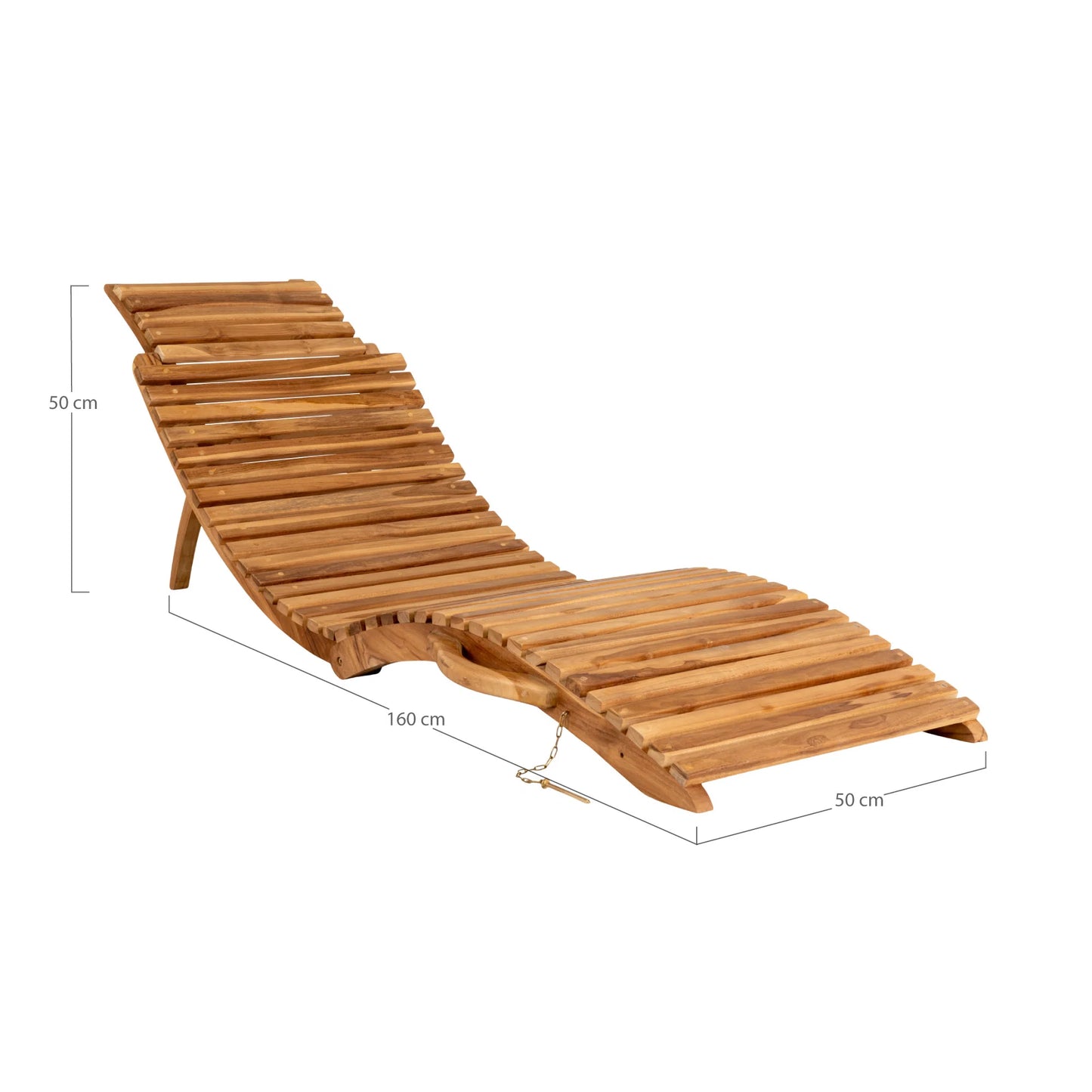 Sauļošanās krēsls Atires 50/160/25 cm dabīgs