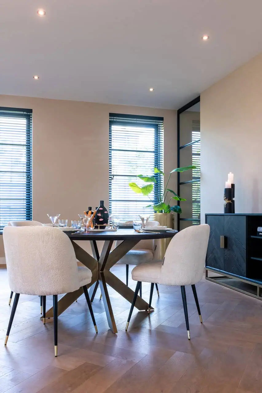 Kumode Blackbone misiņa 4 durvis Richmond Interiors 91/225/45 cm melna rustikāla - N1 Home