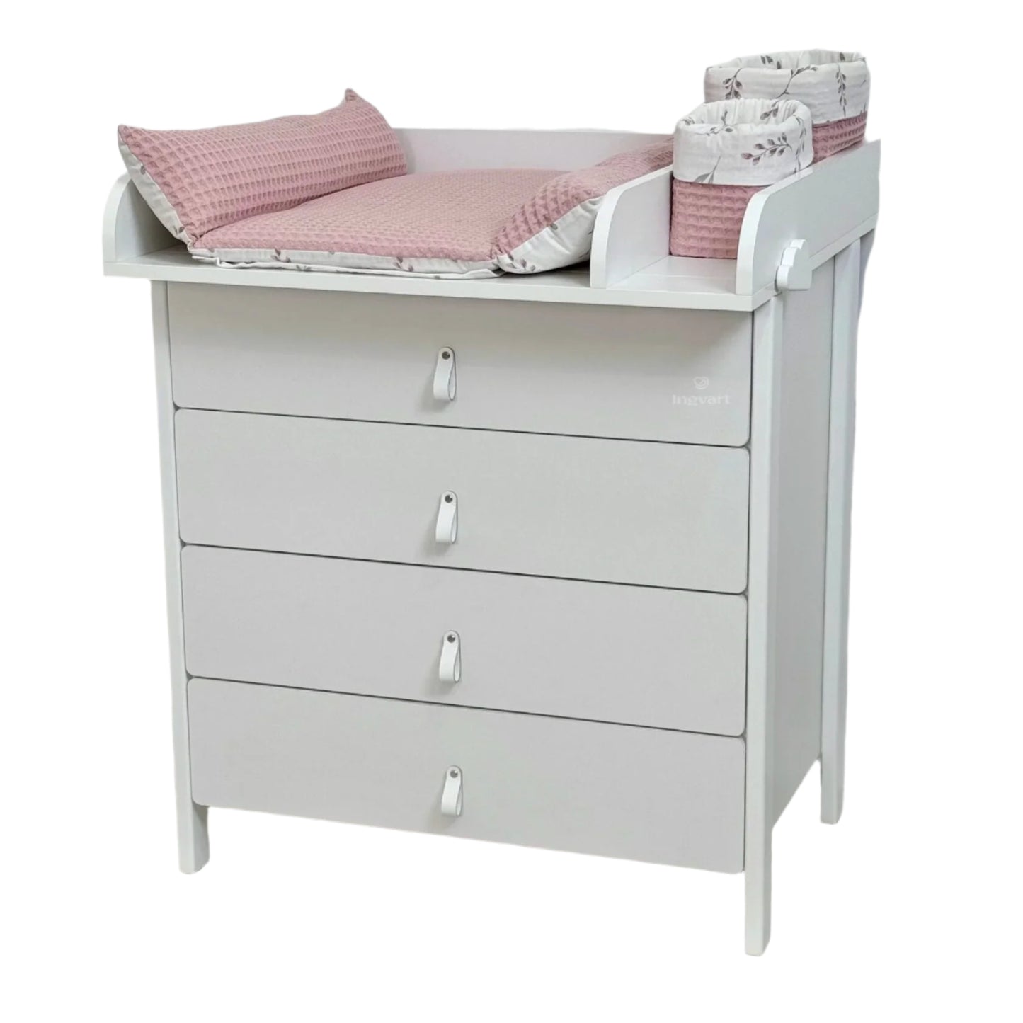 Ingvart Kumode ar Pārtinamo Galdiņu Scandi 82/80/50 cm balts - N1 Home