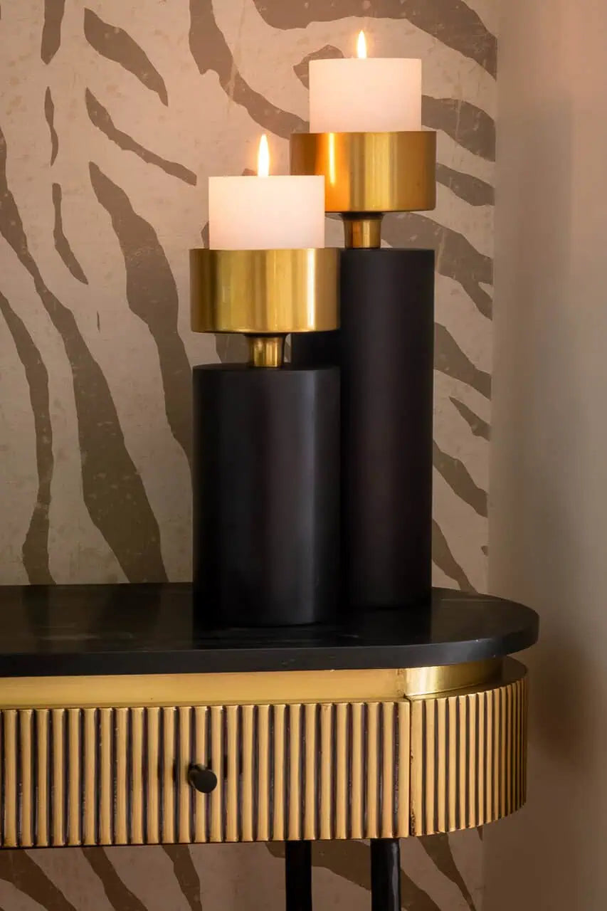 Console Ironville 2-drawers Richmond Interiors 76/100/40 cm zelts - N1 Home