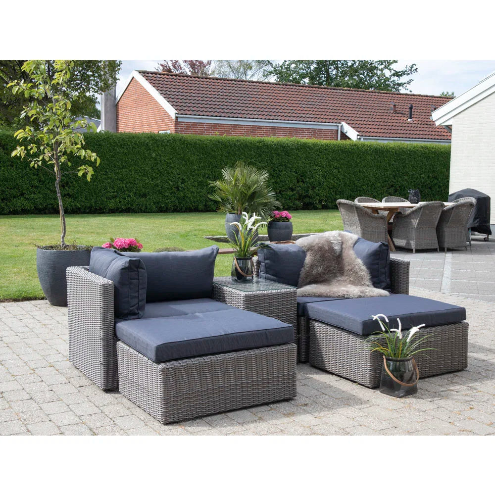 Sauļošanās krēsls (set) Rosato 158/190/65 cm kubu pelēks