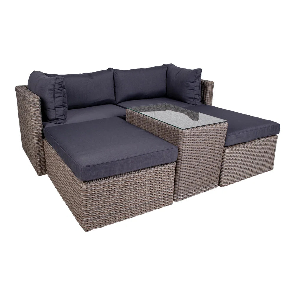 Sauļošanās krēsls (set) Rosato 158/190/65 cm kubu pelēks