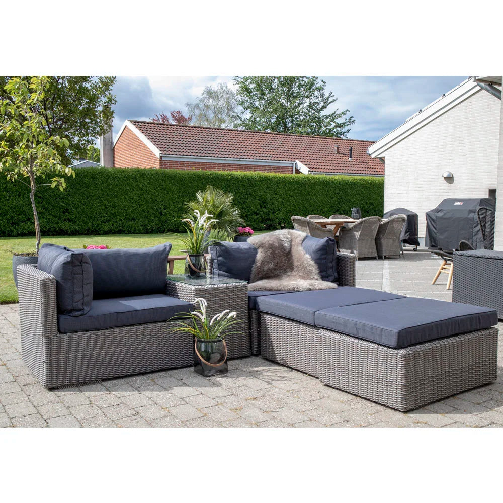 Sauļošanās krēsls (set) Rosato 158/190/65 cm kubu pelēks