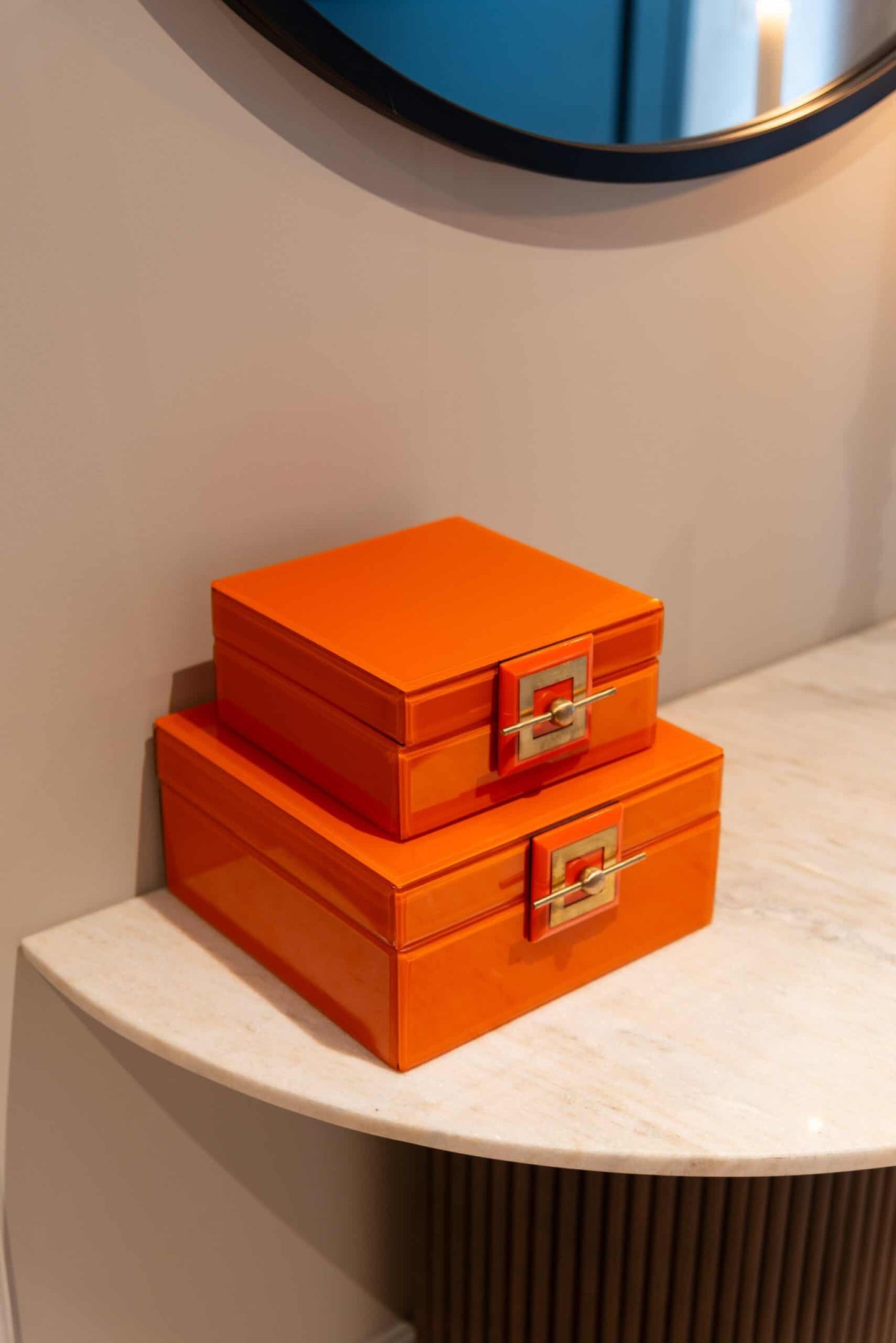 Uzglabāšanas kaste Bodine Richmond Interiors 17/17/8; 21.5/21.5/10.5 cm oranžs