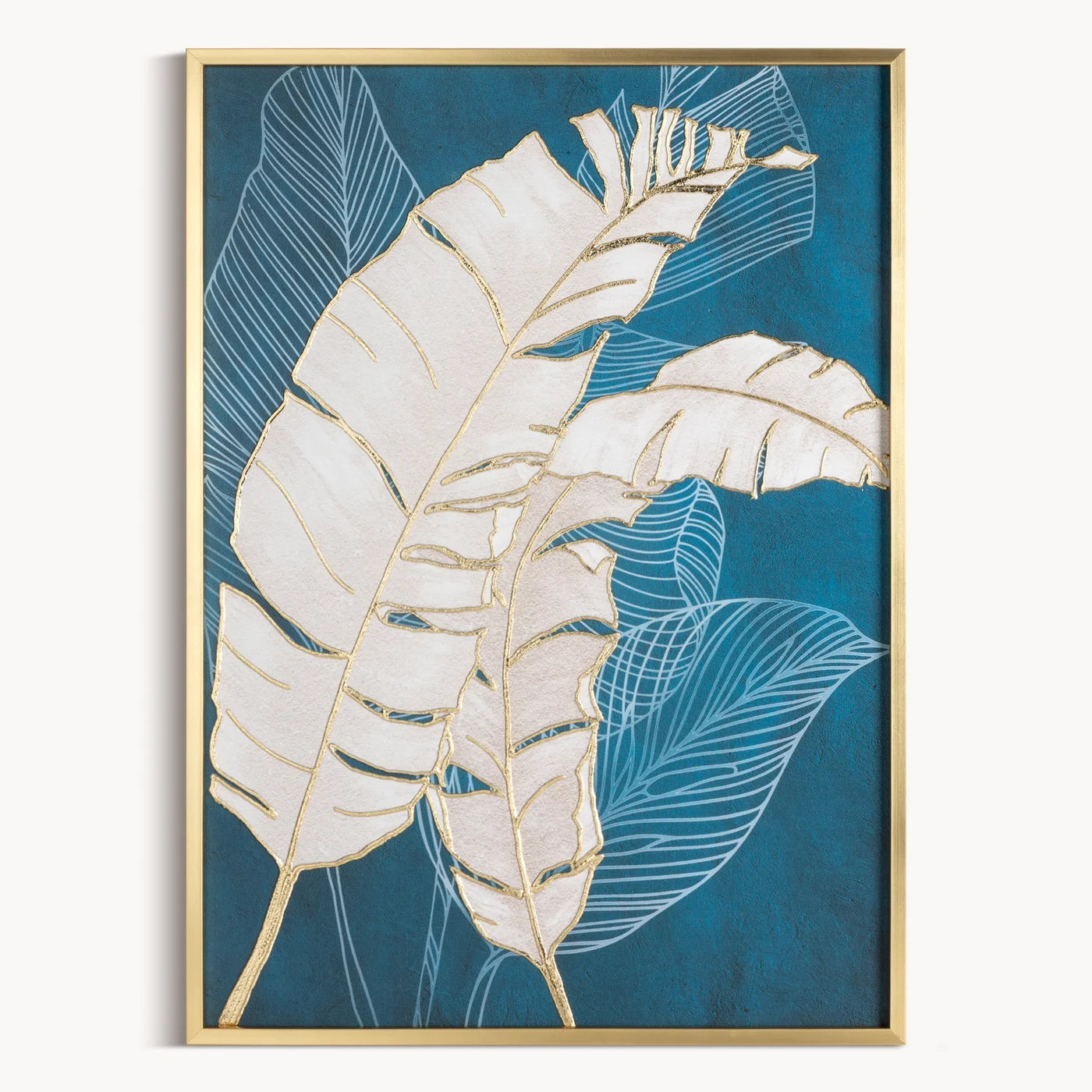 Glezna Leaf A 50/70 cm zils/zelts - N1 Home