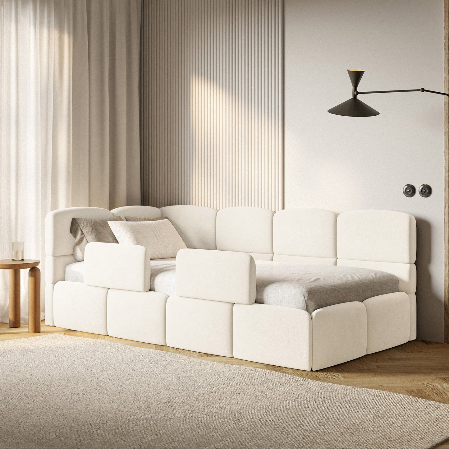 Gulra ar matraci Clod 220/88/110 cm Piano 01 - N1 Home