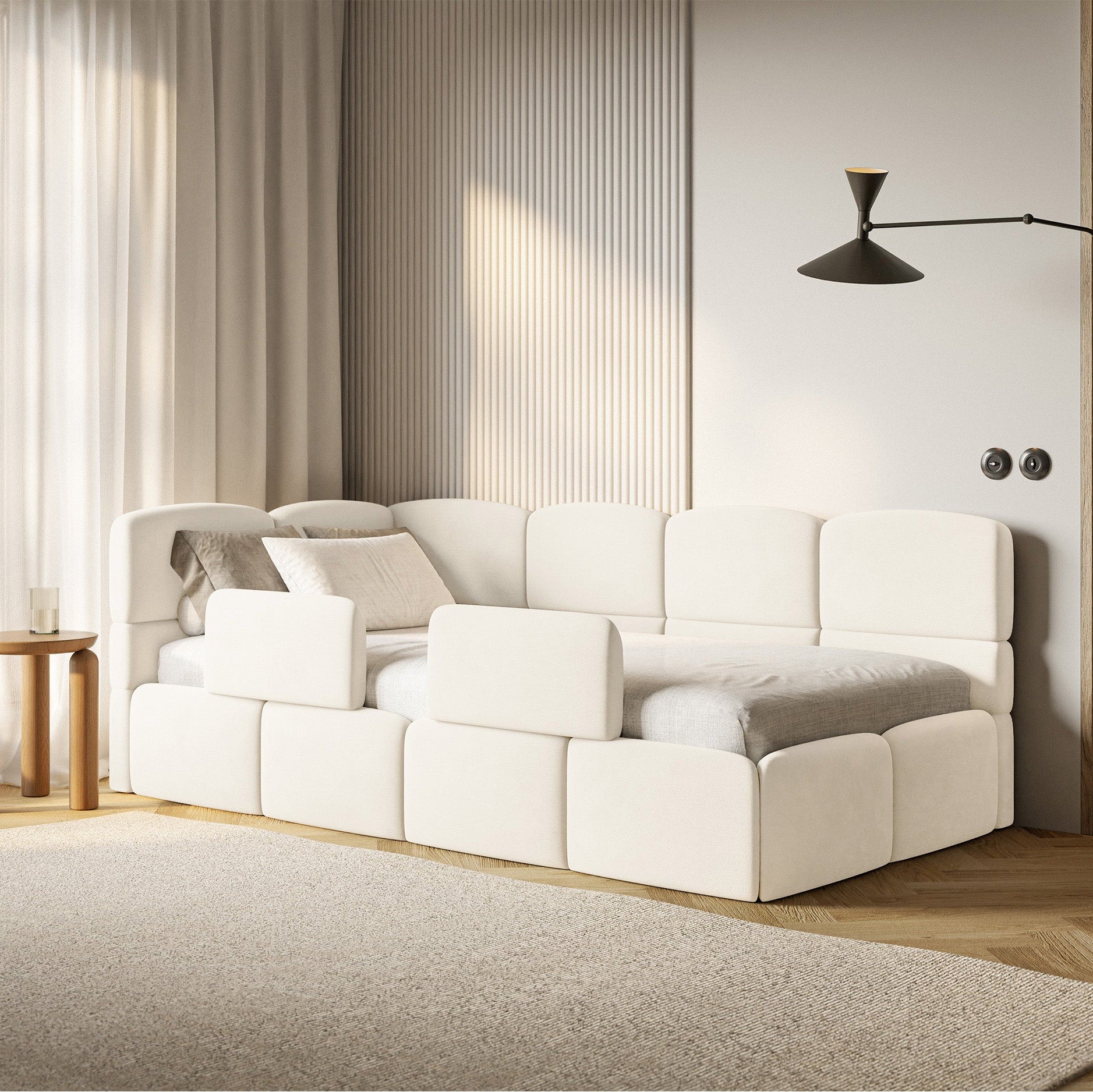 Gulra ar matraci Clod 220/88/110 cm Piano 01 - N1 Home