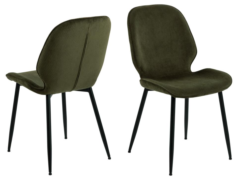 Krēsls Fems (4 gab) 47/57/85 cm olīvzaļaš - N1 Home