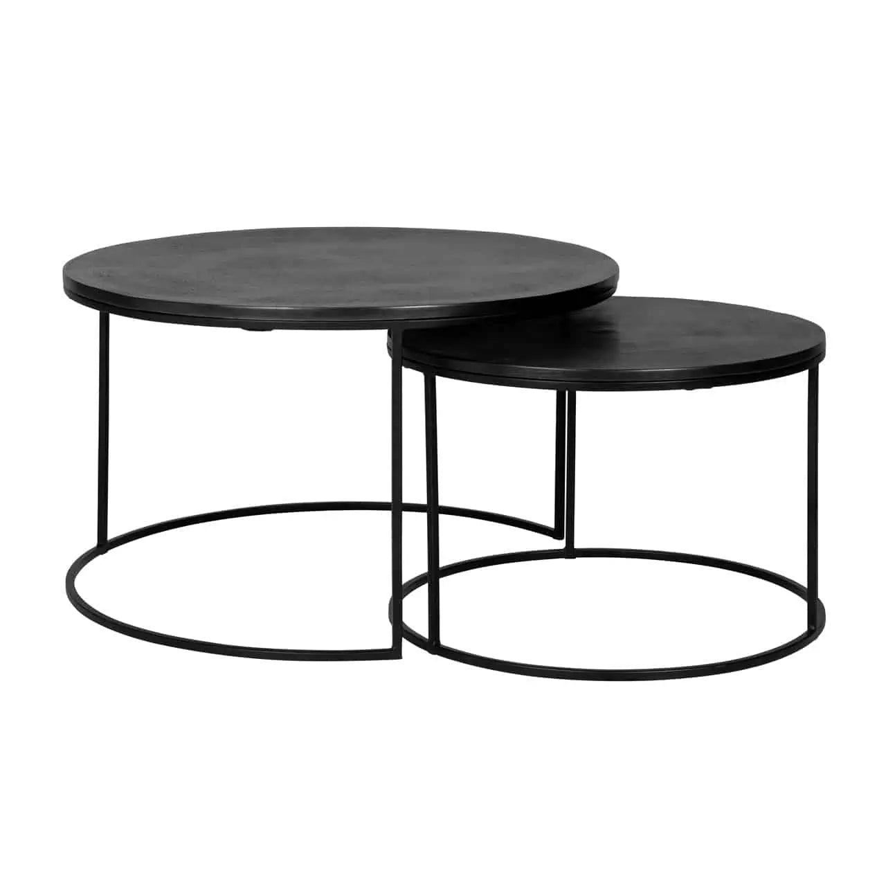 Kafijas galds Bolder black (Set of 2) Richmond Interiors 46/80 cm melns - N1 Home