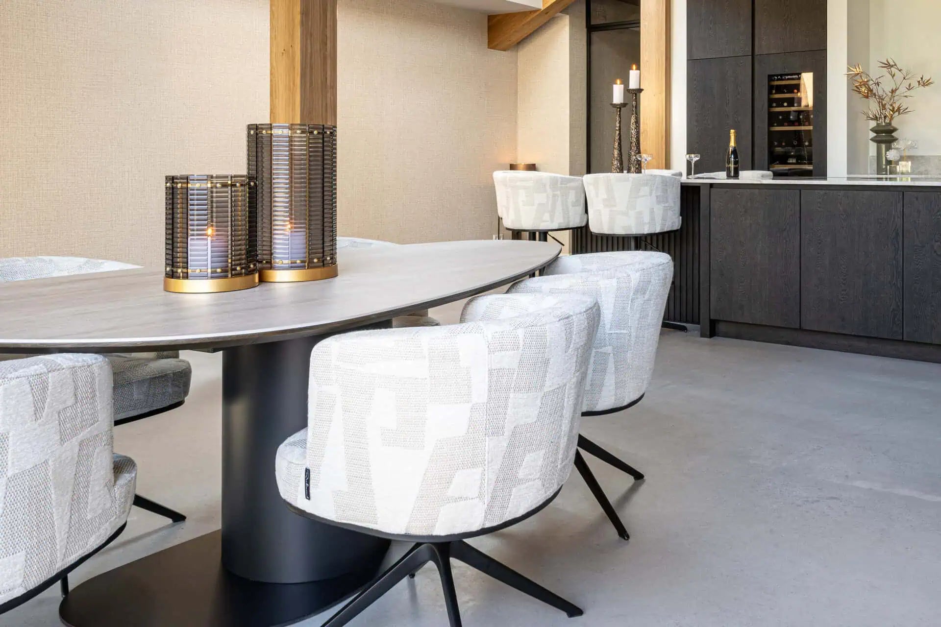 Galds Ritz Richmond Interiors 75,5/220/110 cm bēšs/melns - N1 Home