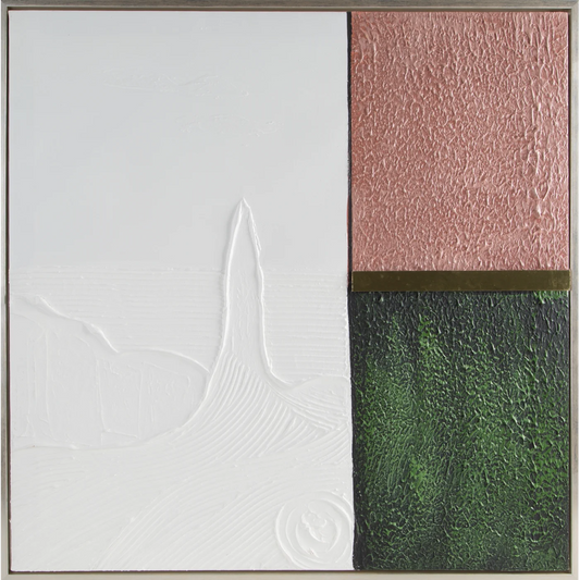 Glezna Geometry 80/80 cm balts/rozā - N1 Home