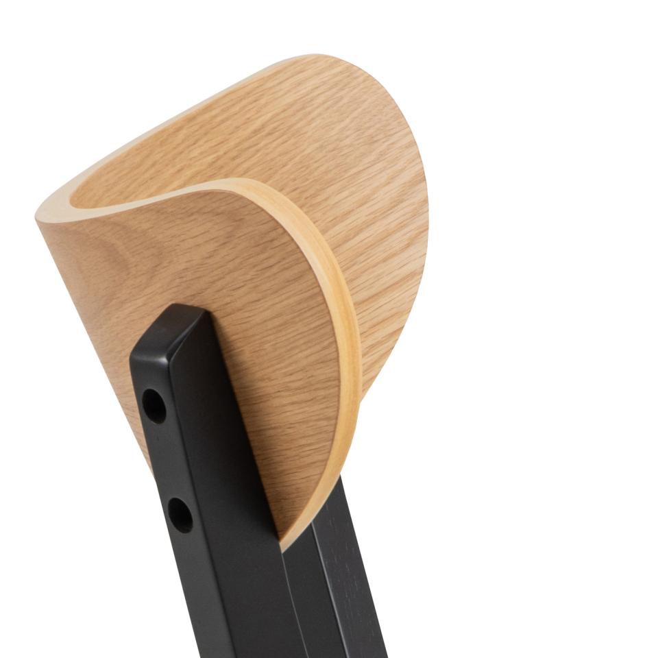 Krēsls Roby 45/55/79 cm melns/ozols - N1 Home