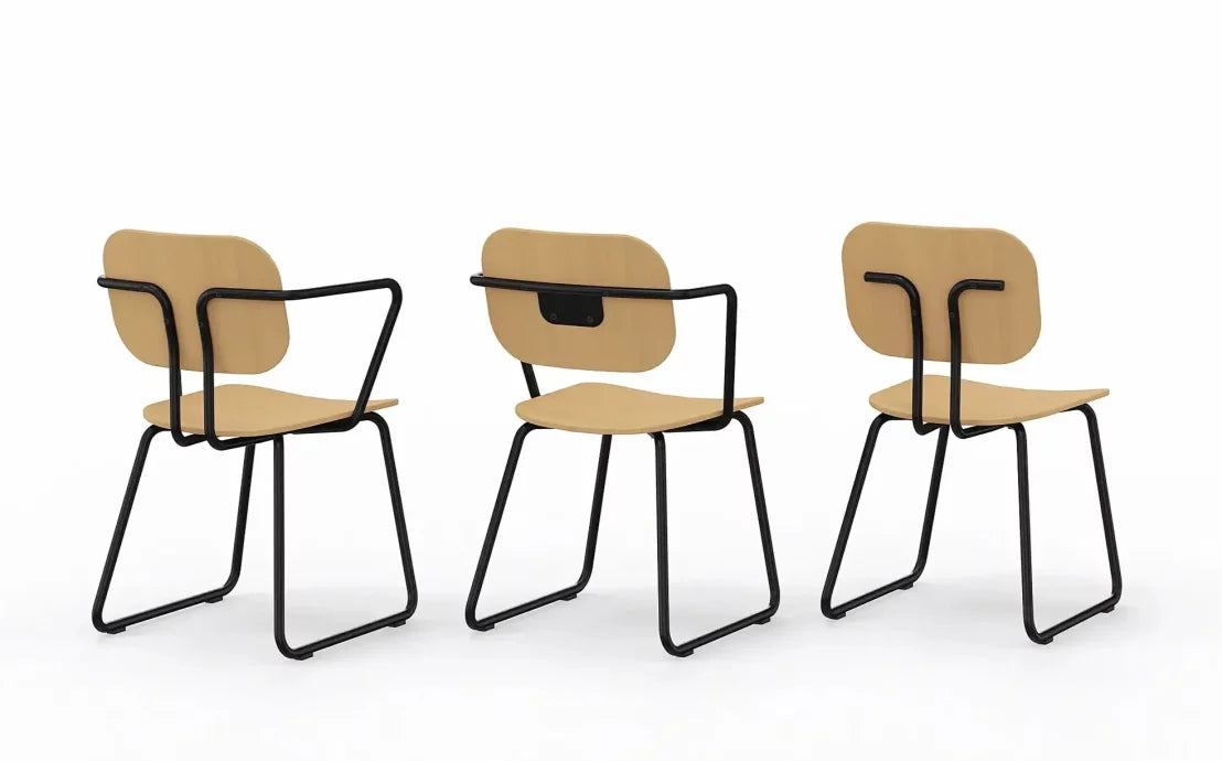 Krēsls Febias ar roku balsts S 53/53/82 cm saplāksnis - N1 Home