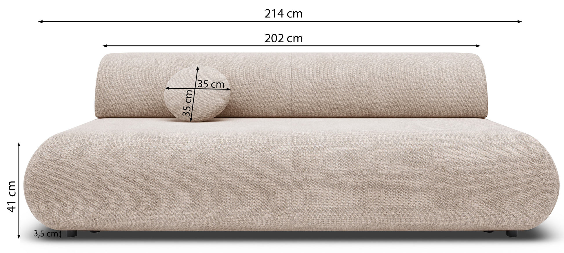 Dīvāns Arman 214/100/74 cm Vinci 14 - N1 Home
