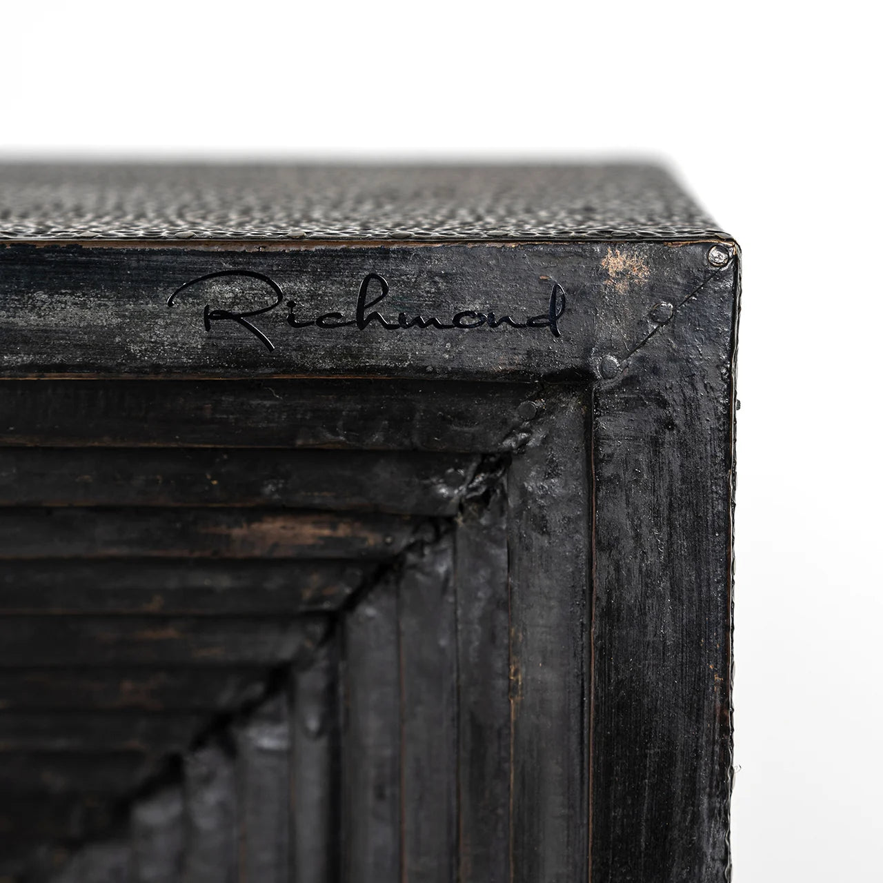 Konsole Gizen Richmond Interiors 81/160/35 cm melns/zelts - N1 Home