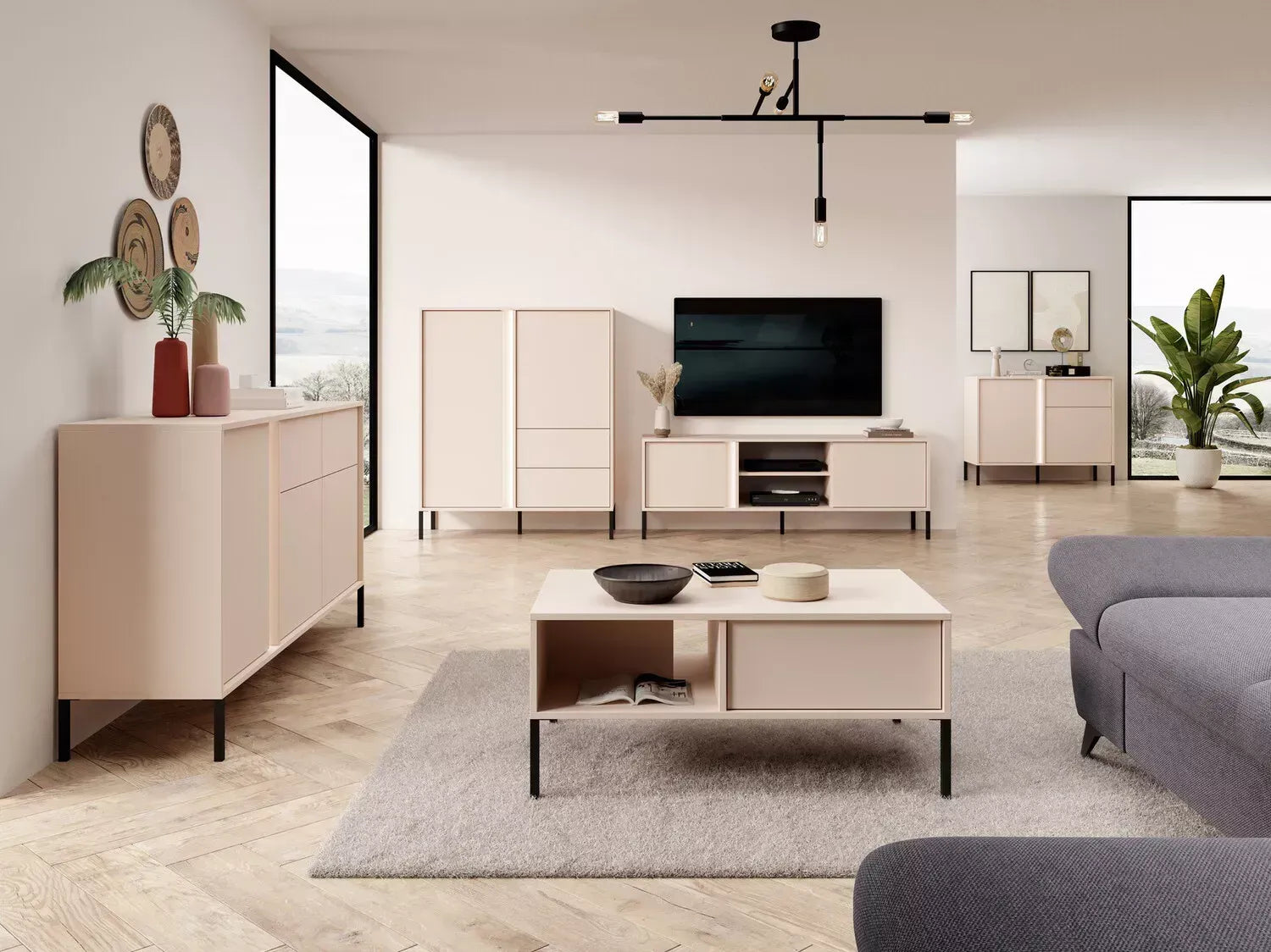 Kumode Dasty 153/84/39,5 cm kašmirs - N1 Home