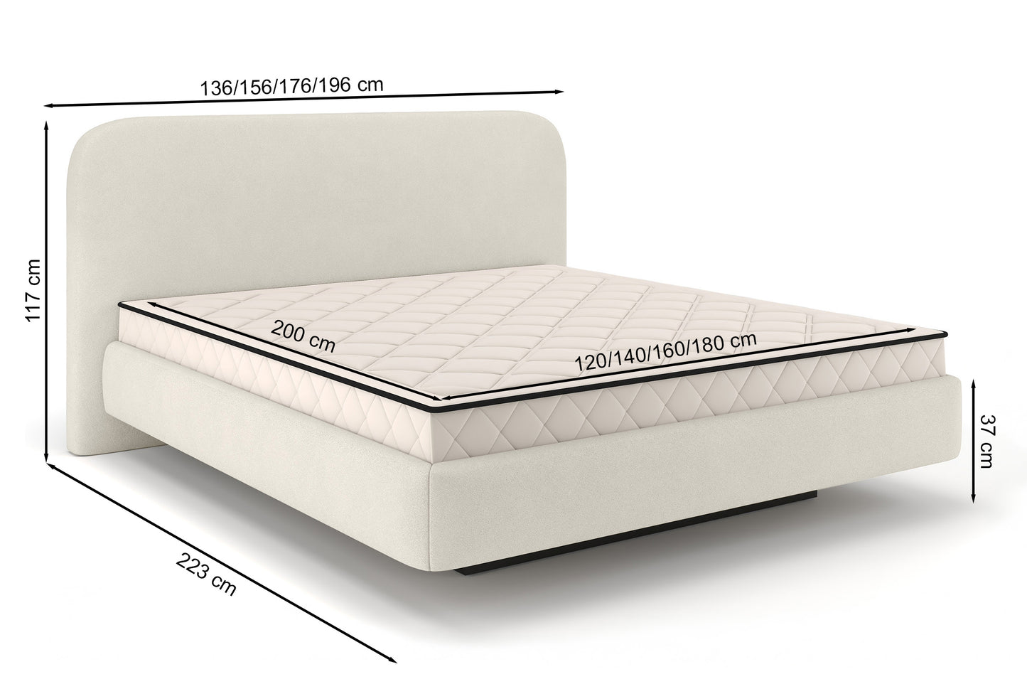 Gulta Nelapo 120/140/160/180x200 cm Casa 22