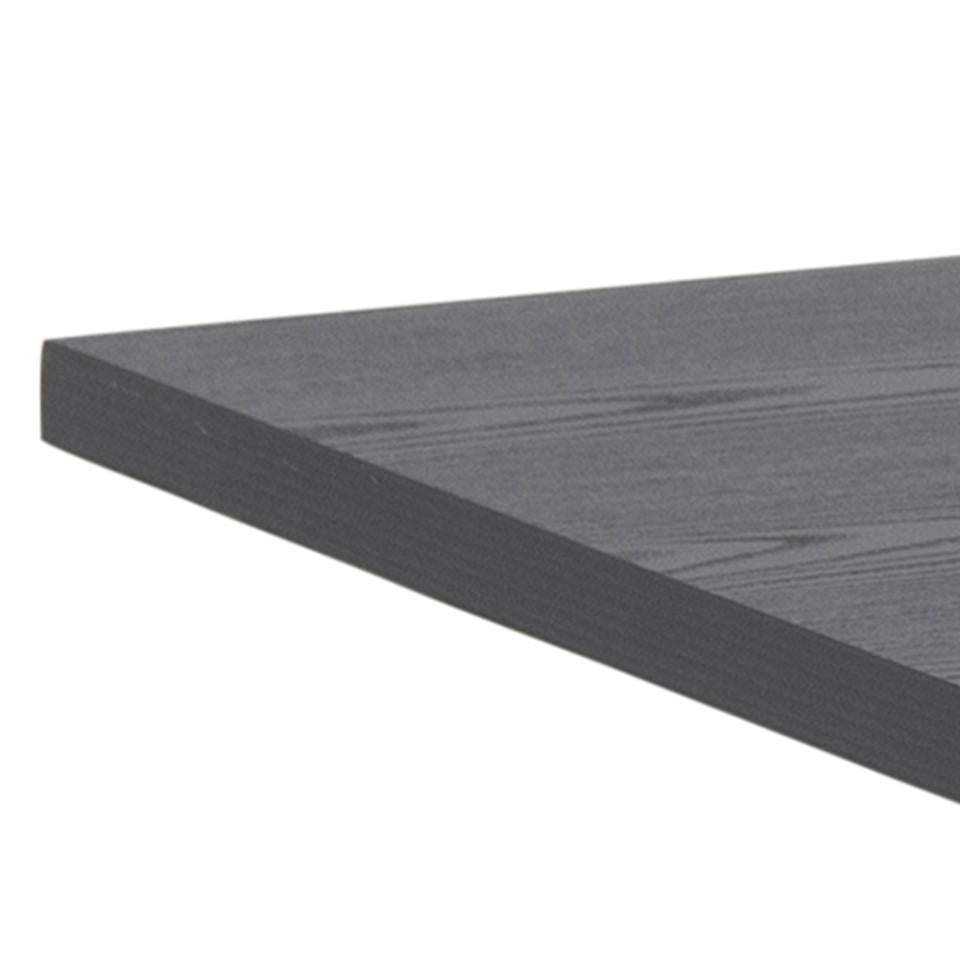 AN taisnstūra galds pelnu melns raupjš melamīns 200x90x74 cm