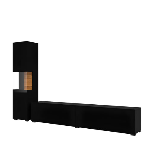 Sienas bloks Avalon 180/140/35 cm melns oniks/Votan ozols