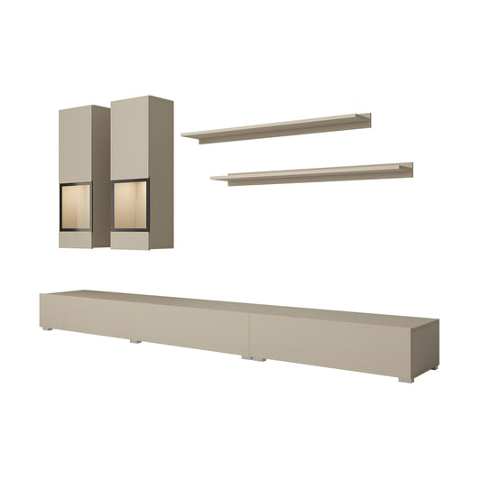 Sienas bloks Barots 270/41 cm gaiši bēšs/melns