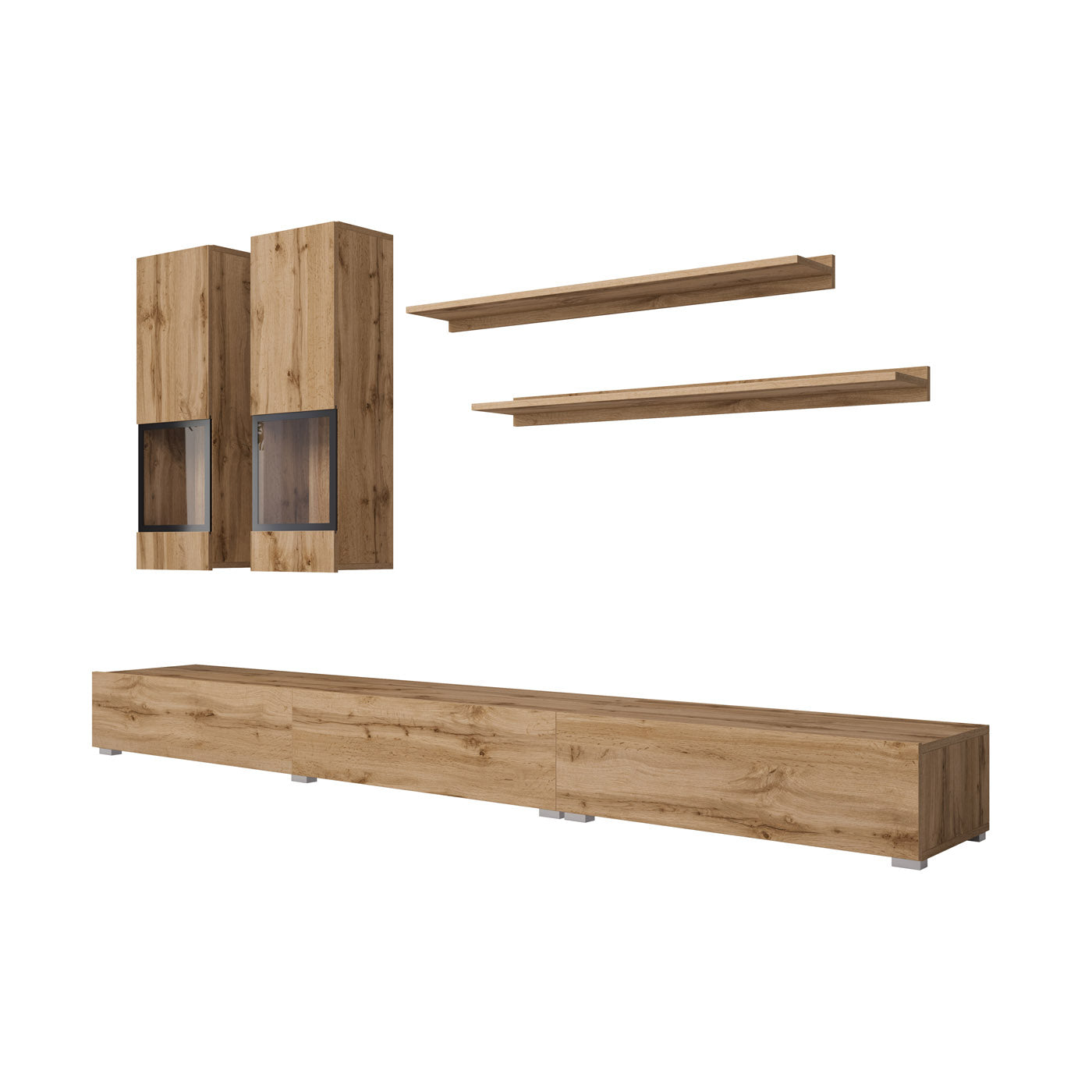 Sienas bloks Barots 270/41 cm Votan ozols/melns