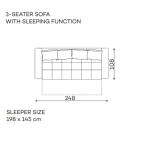 Dīvāns Belavio Befame 248/108/92 cm bordo - N1 Home