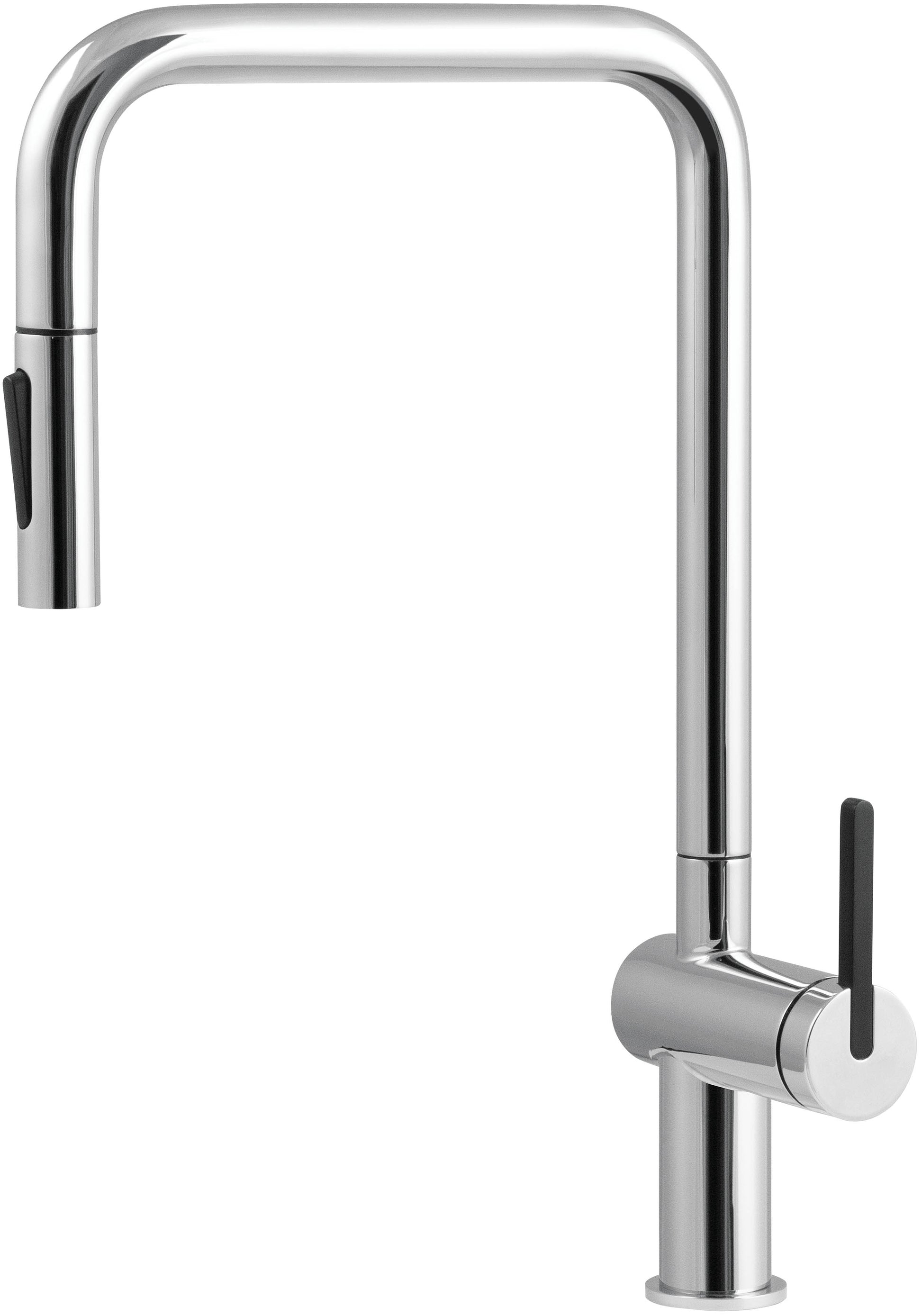 Virtuves jaucējkrāns ar izvelkamu snīpi Momi 408 mm hroms - N1 Home