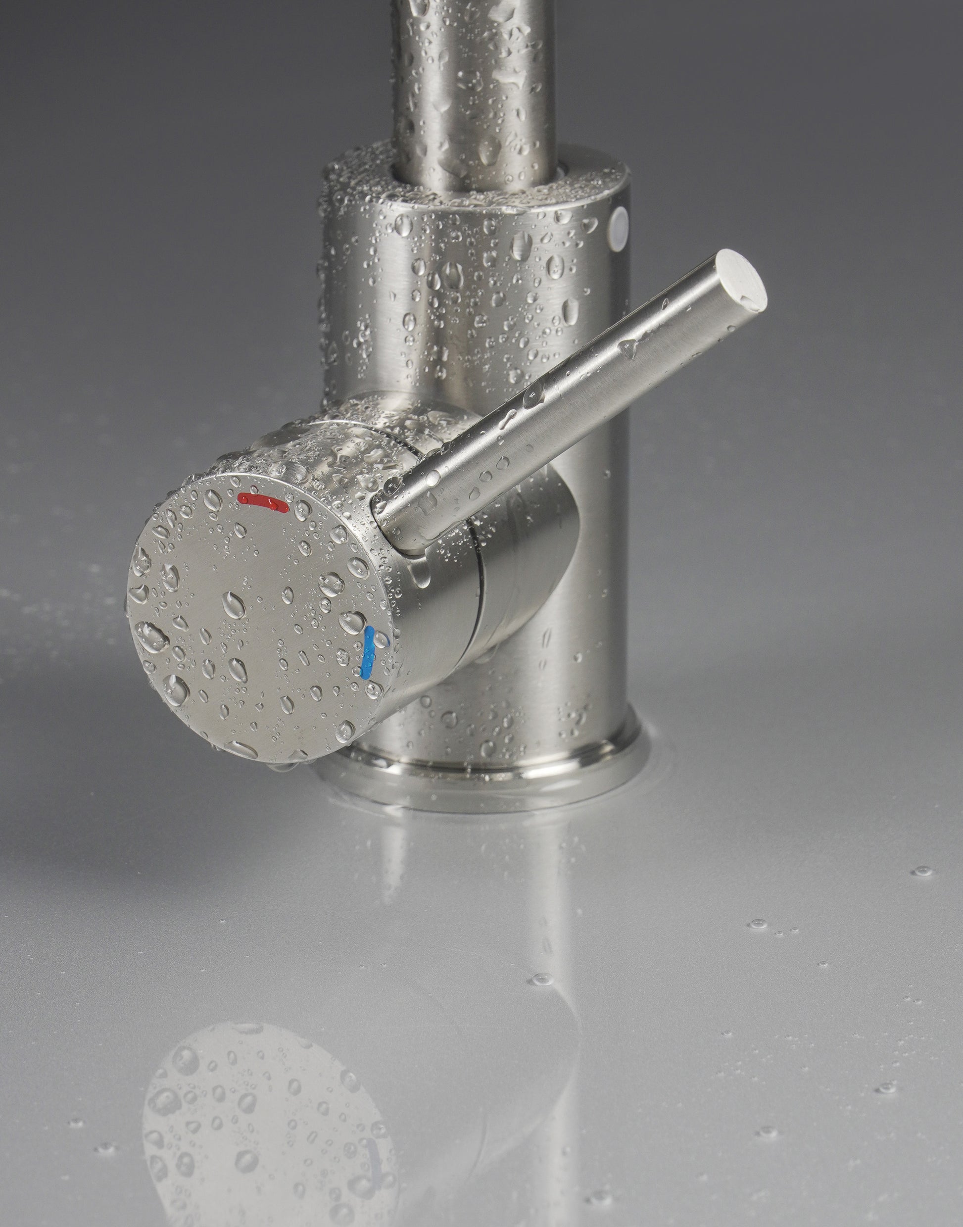 Virtuves maisītājs ar elastīgu snīpi - 2 veidu sprauslas Luno 400 mm matēts tērauds/pelēks - N1 Home